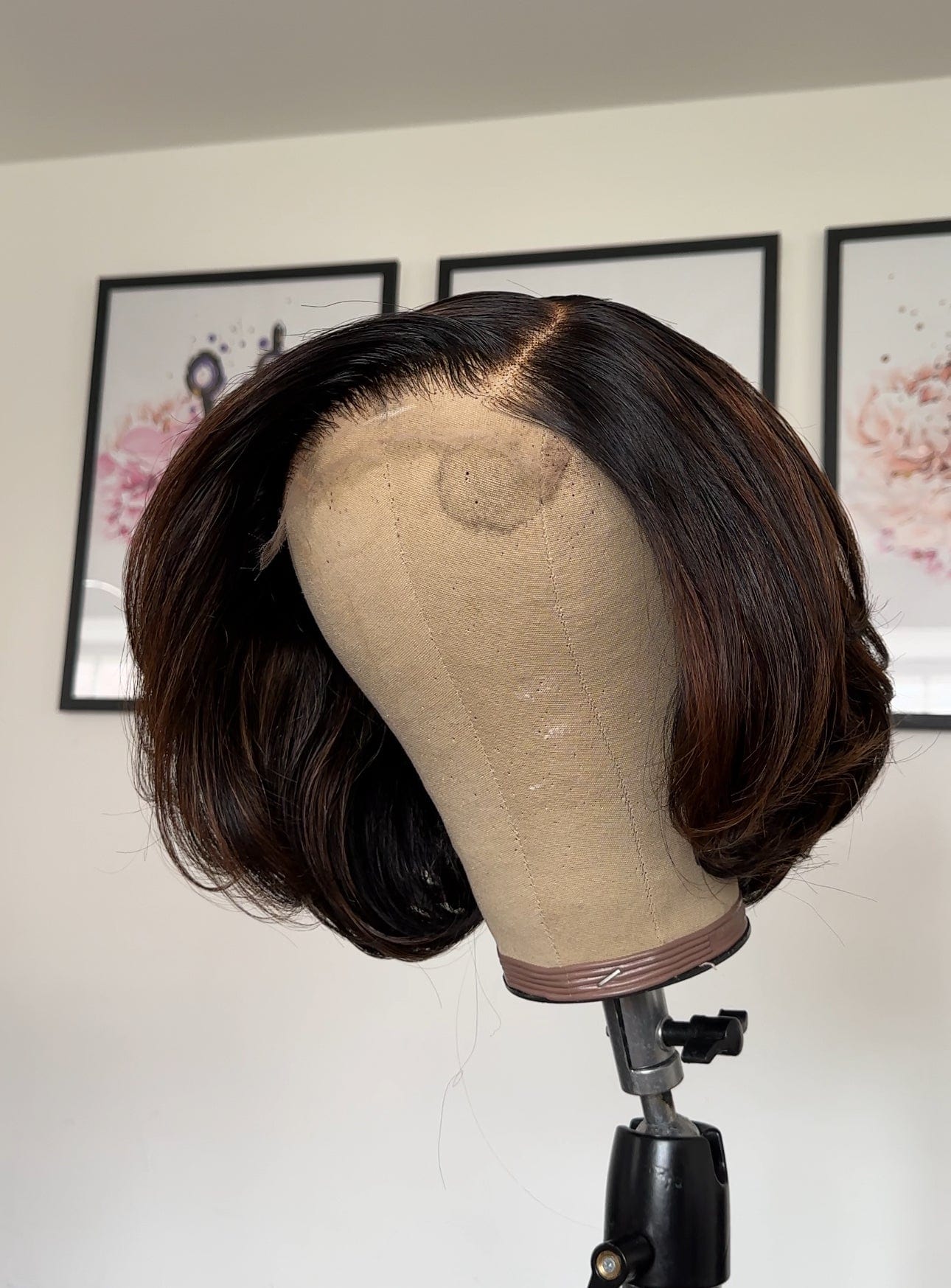 Brown Highlight Layered Bob