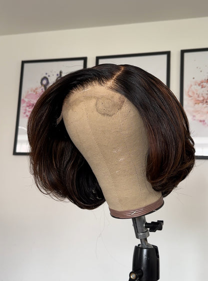 Brown Highlight Layered Bob