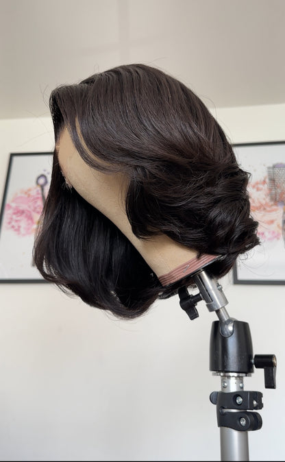 Black Curled Bob