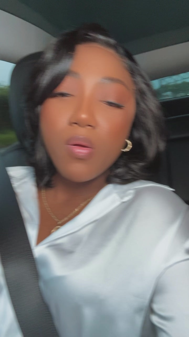 Black Curled Bob - Virgin Hair
